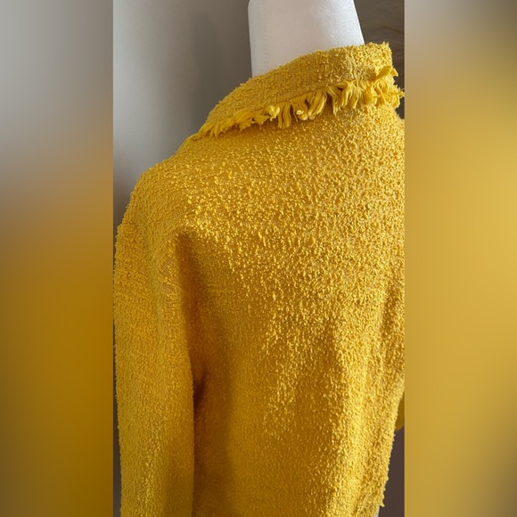 Express Small Formal Office Yellow Cardigan Top Summer‎ Spring Fall - Picture 4 of 6